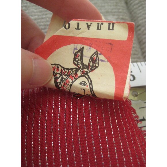 Grandma Floral Square Scarf 35 in Roses Synthetic Frayed Edge Ukraine Made USSR - Picture 4 of 14